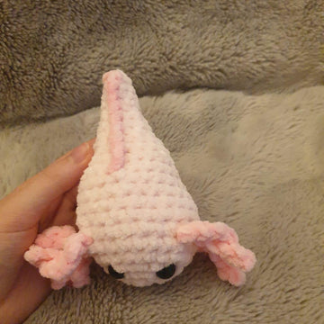 Crochet fluffy axolotl