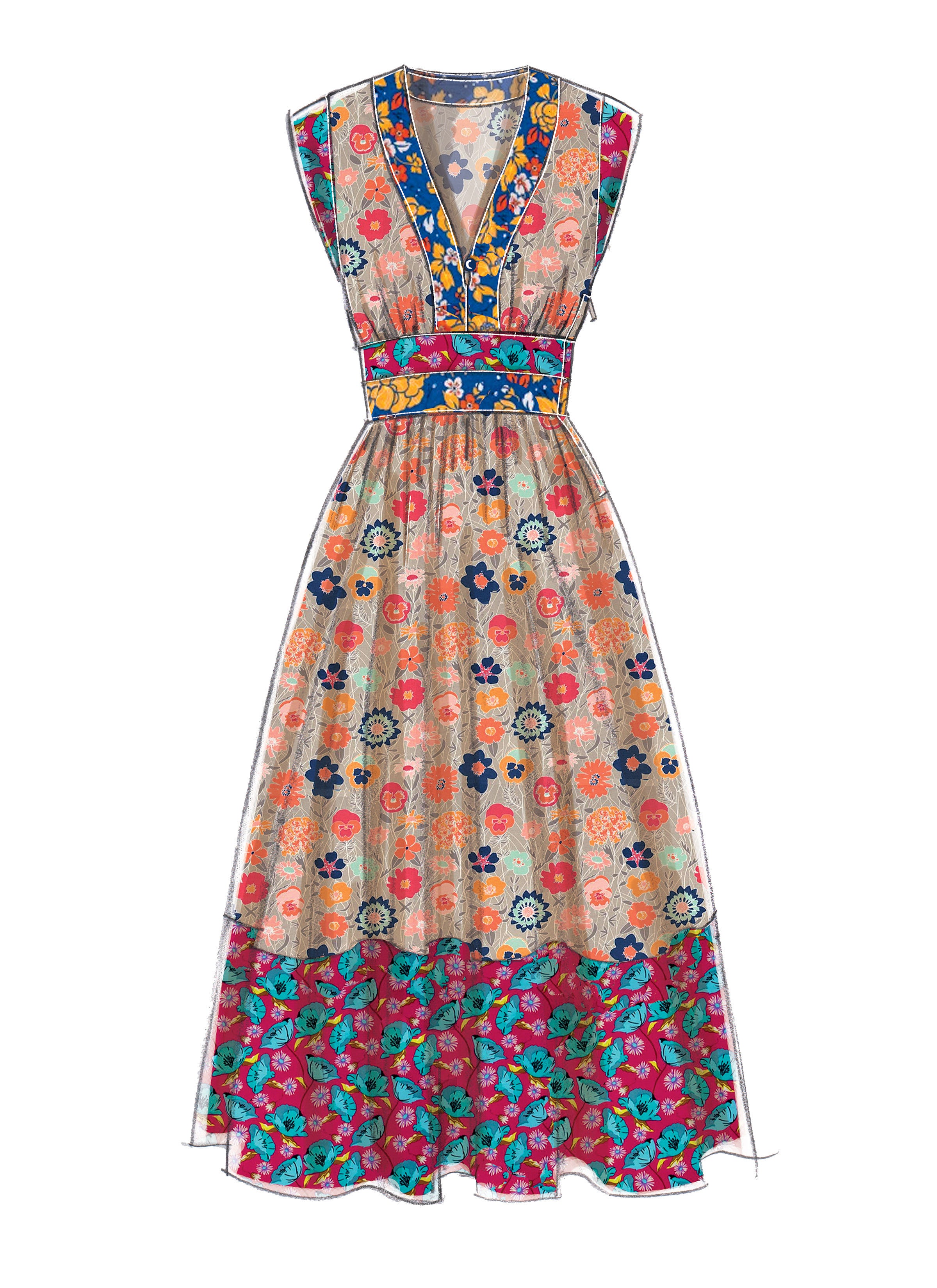McCall's Misses' Banded, Gathered-Waist Dresses M7537 - Sewing Pattern