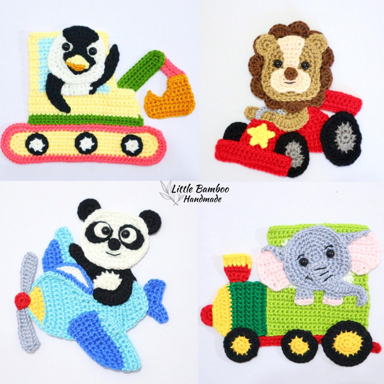 Animals On Fun Rides Applique Set