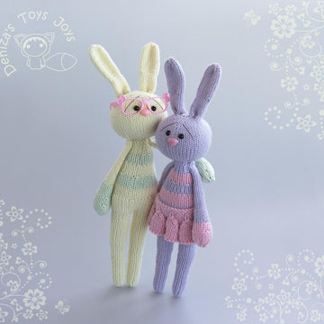 Couple of Bunnies. Stripy series Toys.