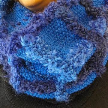 Dazzling blue tartan cowl
