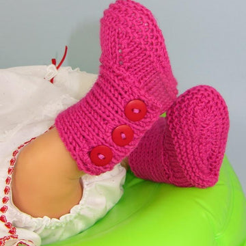 Baby 3 Button Booties (Bootees)