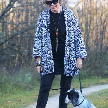 Black-White Cardigan
