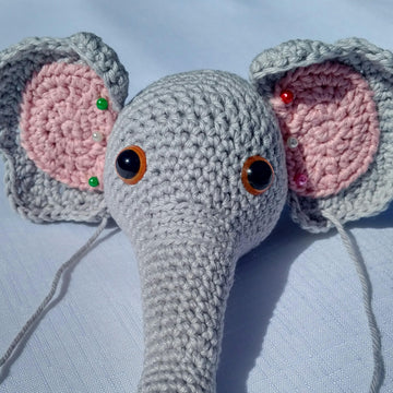 Eva the Elephant - US Terminology - Amigurumi