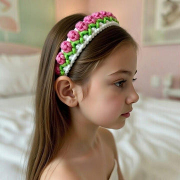 Tulip Flowers Crochet Headband Pattern | PDF + Video Tutorial