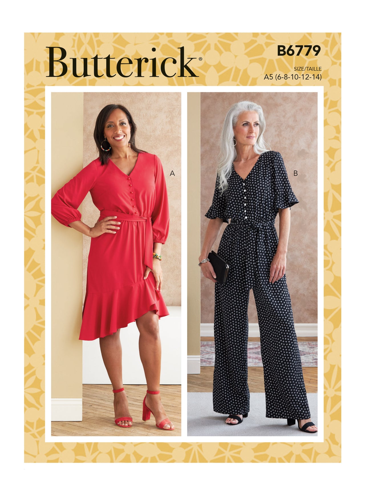 Butterick Misses' Dress, Jumpsuit & Sash B6779 - Sewing Pattern