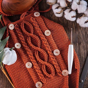 Cable Eyelet Romper & Bonnet