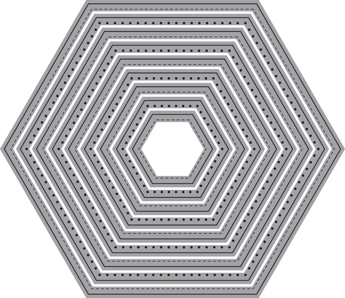 Elizabeth Craft Designs Elizabeth Craft Metal Die - Stitched Hexagons