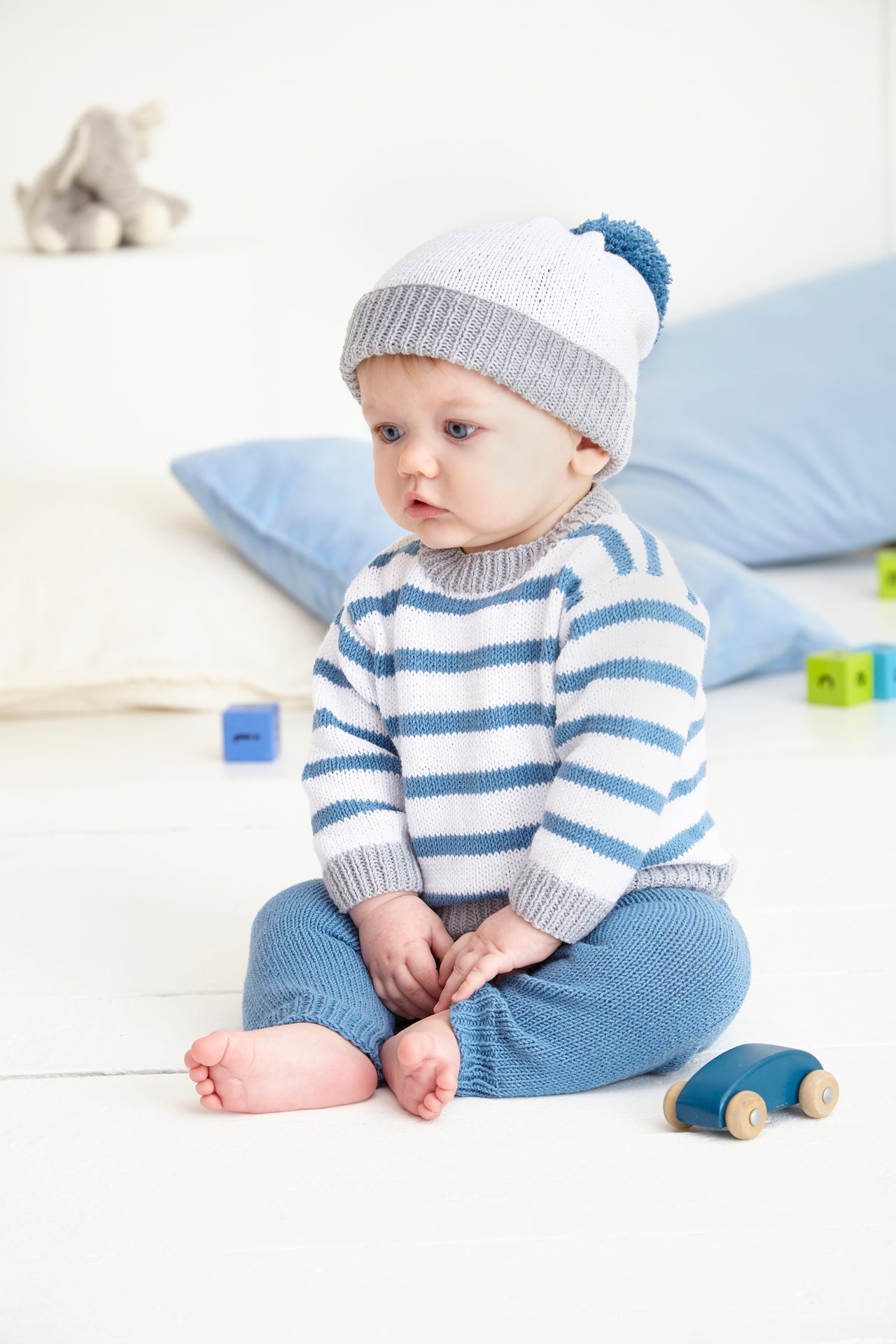 Sweater, Hoodie, Trousers, Hats in King Cole Cotton Socks 4ply - 5880 - Downloadable PDF