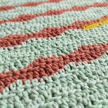 "Waves" Washcloth or Dishcloth - Easy Crochet Pattern for Beginners