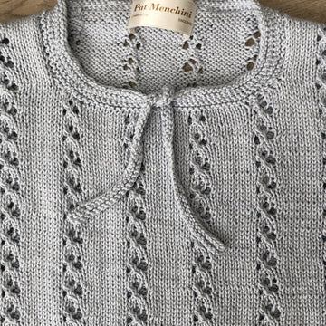 Eyelet Sweater with Floaty Peplum