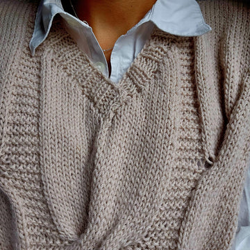 Cable v neck sweater vest