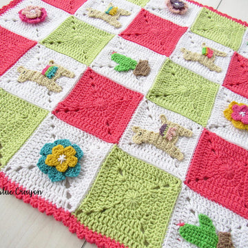 Llama and Cactus Afghan