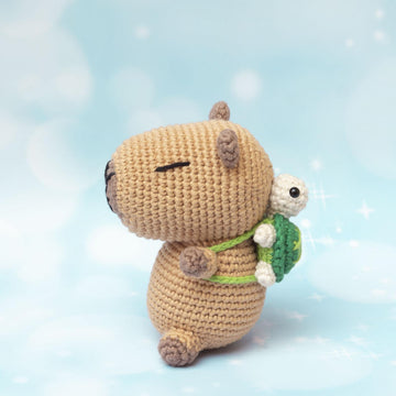 Capybara with accessories