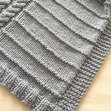 Cables & Stripes Baby Blanket