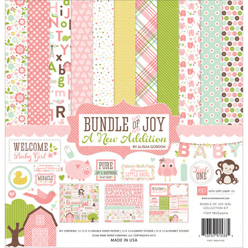 Echo Park Paper Echo Park Collection Kit 12"X12" - Bundle Of Joy/A New Addition - Baby Girl