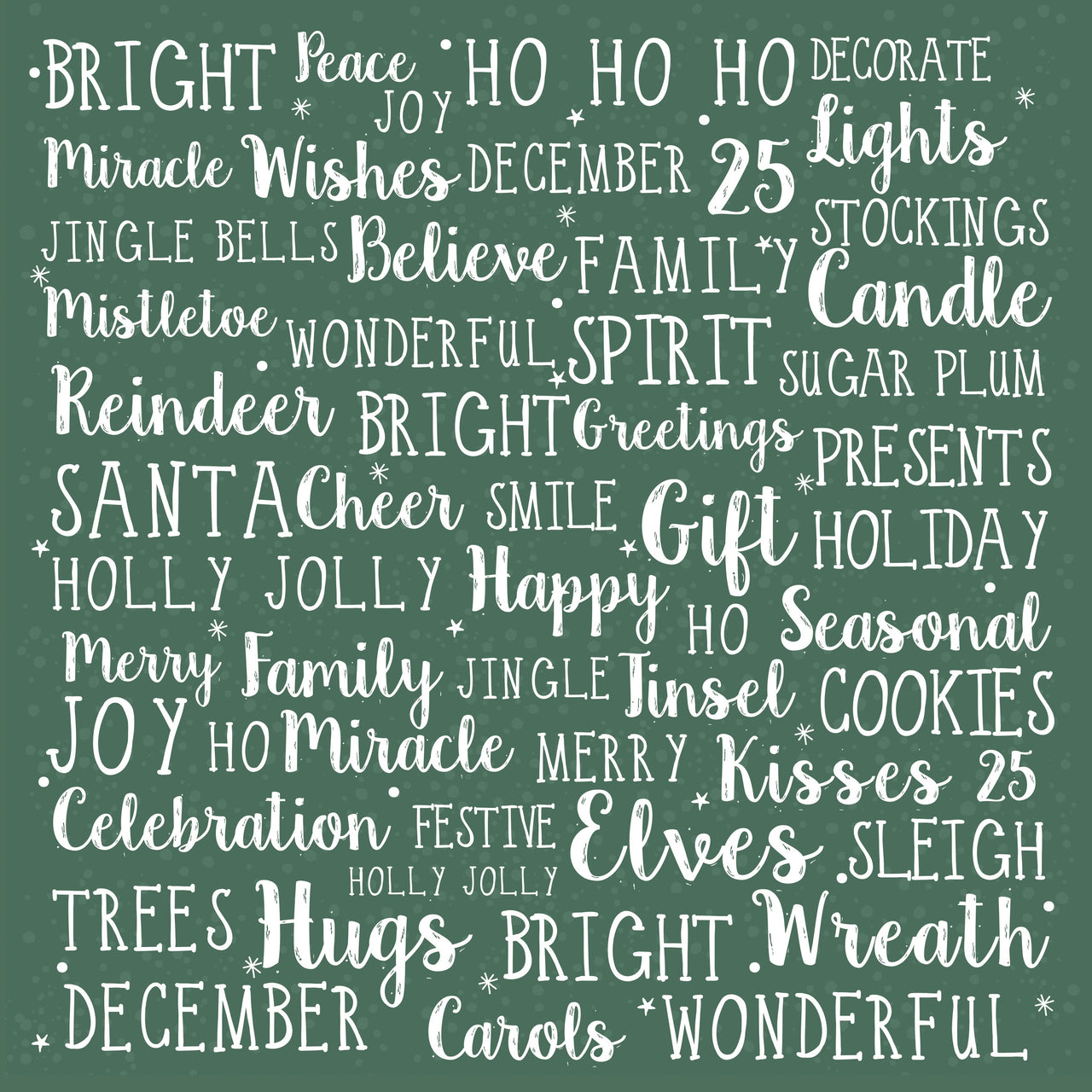 Kaisercraft Peppermint Kisses Double-Sided Cardstock 12"X12" 10/Pkg - Ho Ho Ho