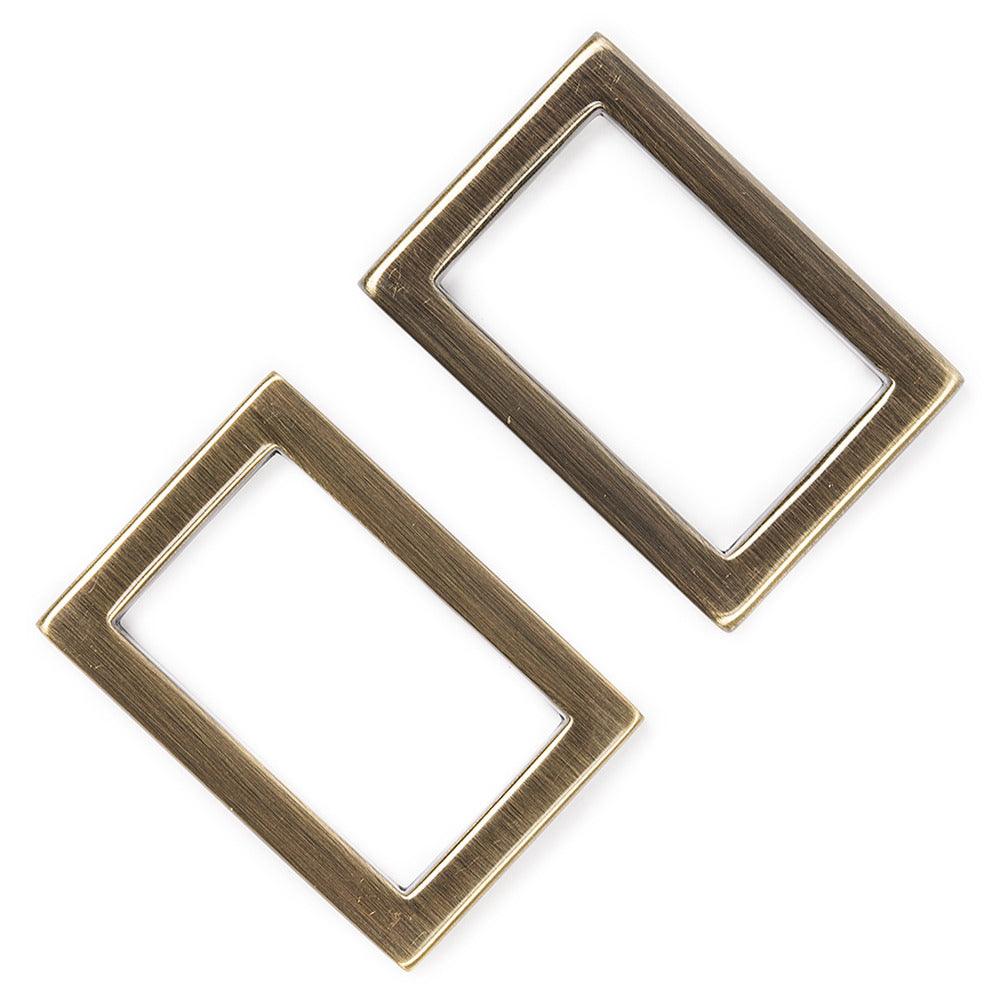 Clover Rectangle-Rings (30mm) - Satin Bronze