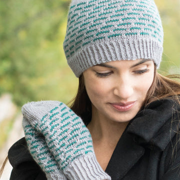 Duomo Hat & Mittens Set in Cascade Yarns Cherub DK - DK414 - Downloadable PDF