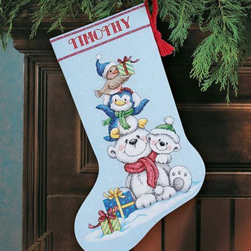 Dimensions Stack of Critters Stocking Cross Stitch Kit