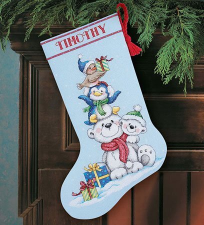 Dimensions Stack of Critters Stocking Cross Stitch Kit