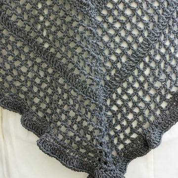 Simple Triangle Crocheted Shawl