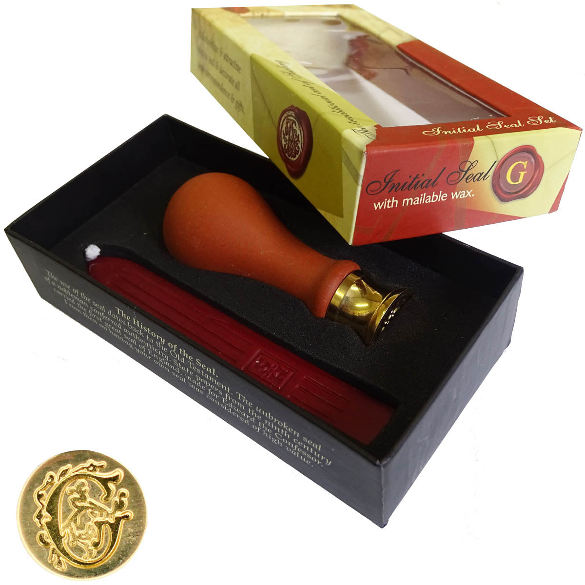 Manuscript Pen Manuscript Long Handle Personal Initial Sealing Set W/Wax - Letter G