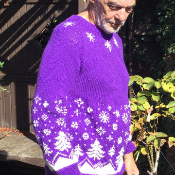 Norwegian snow scene sweater