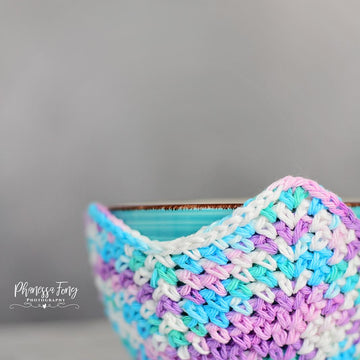 Moss-Stitch Soup Bowl Cozy