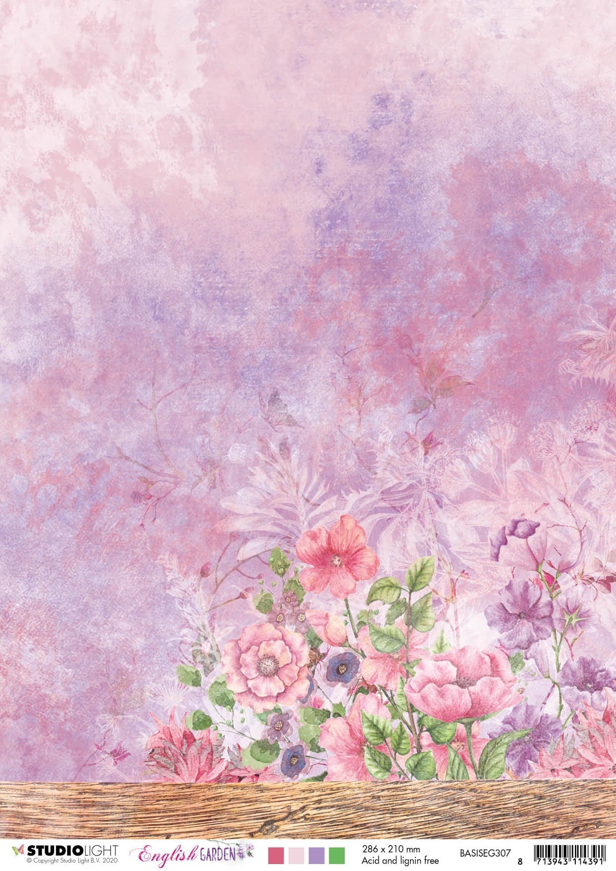Studio Light English Garden Double-Sided Cardstock A4 10/Pkg - NR. 307
