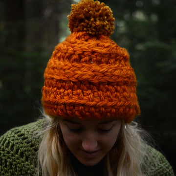 Crochet chunky woodland hat