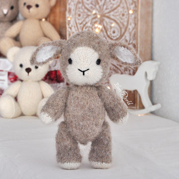 Baby Lamb knitting pattern, Flat Knitting