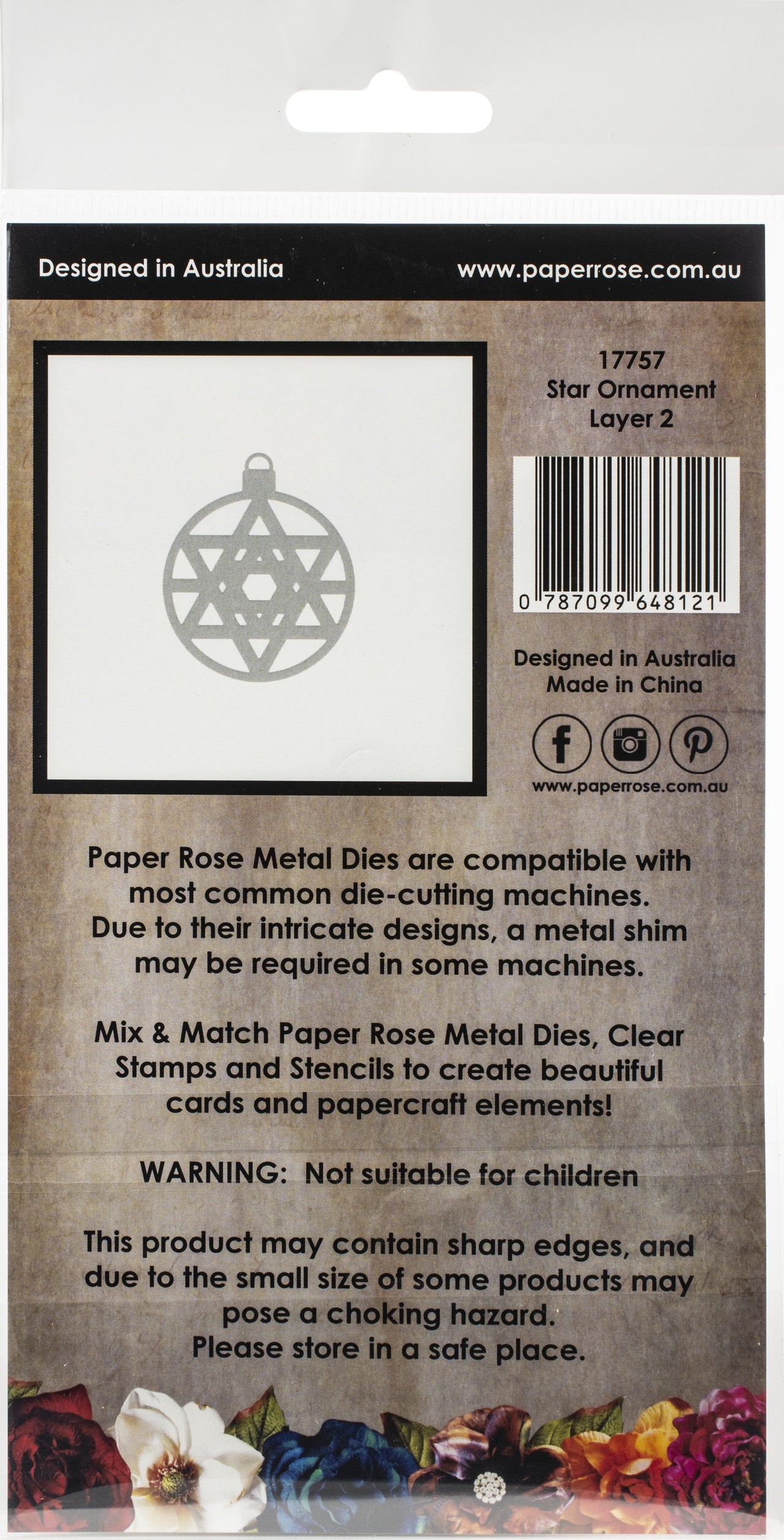Paper Rose Dies - Layered Star Ornament 2