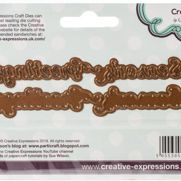 Creative Expressions Craft Dies By Sue Wilson - Festive Shadowed Sentiments-Season's Gr