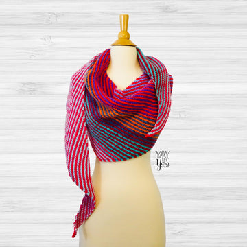 Double Gradient Boomerang Shawl