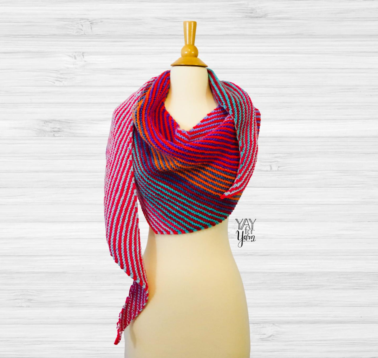 Double Gradient Boomerang Shawl
