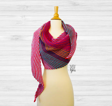Double Gradient Boomerang Shawl