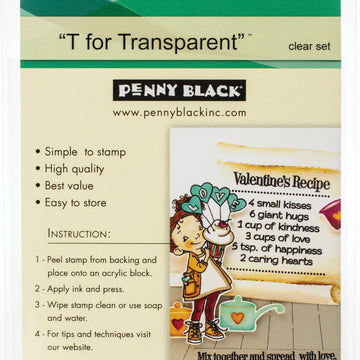 Penny Black Clear Stamps - Recipe For Love 3"X4"