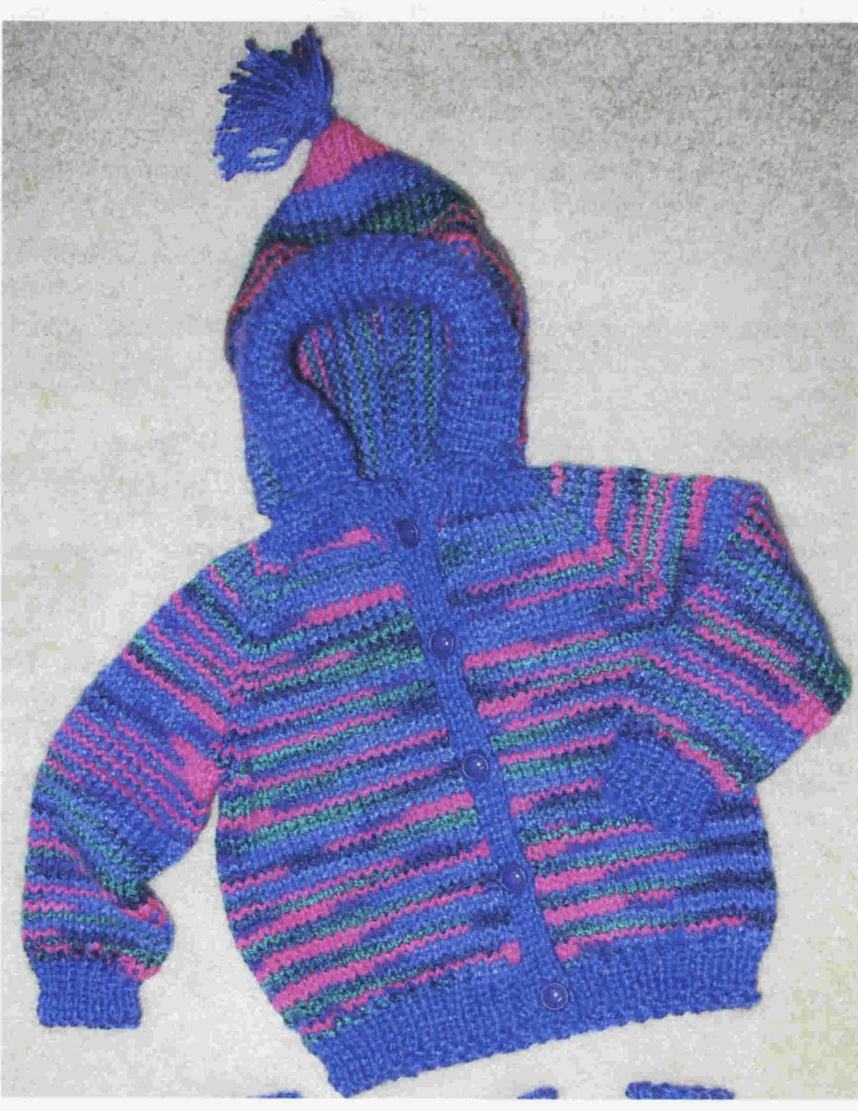Striped Hooded Cardi