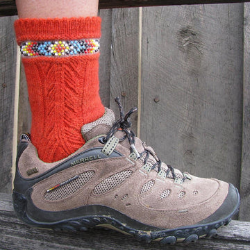 Indian Feather Socks (side design)