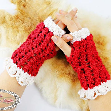 Lacy Silk Fingerless Gloves