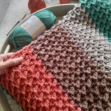 Diagonal Reversible Waffle Blanket