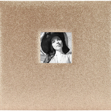 MBI Expressions Post Bound Album W/Window 12"x12" - Glitter Golden