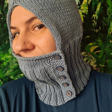 Sage Balaclava for Aran