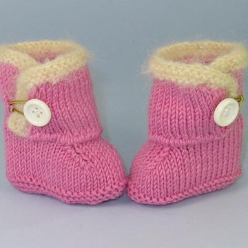 FREE Baby Fur Trim One Button Booties Bootees