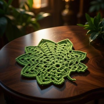 Crochet Leaf Coaster Pattern – Instant PDF Download + Video Tutorial