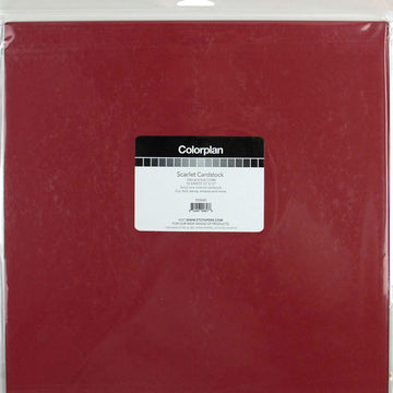 Arc Crafts ColorPlan 100lb Cover Solid Cardstock 12"X12" 10/Pkg - Scarlet
