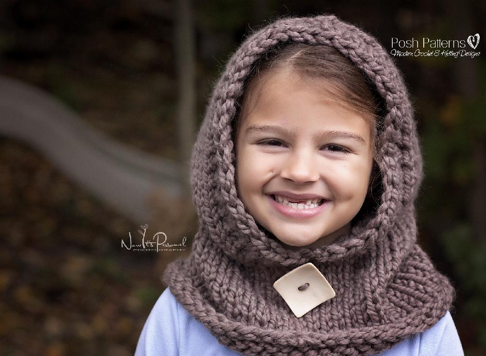 Hooded Cowl Knitting Pattern 386