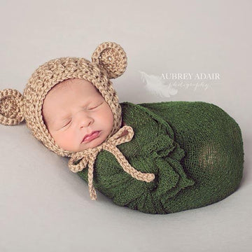 Ribbed Baby Bear Bonnet