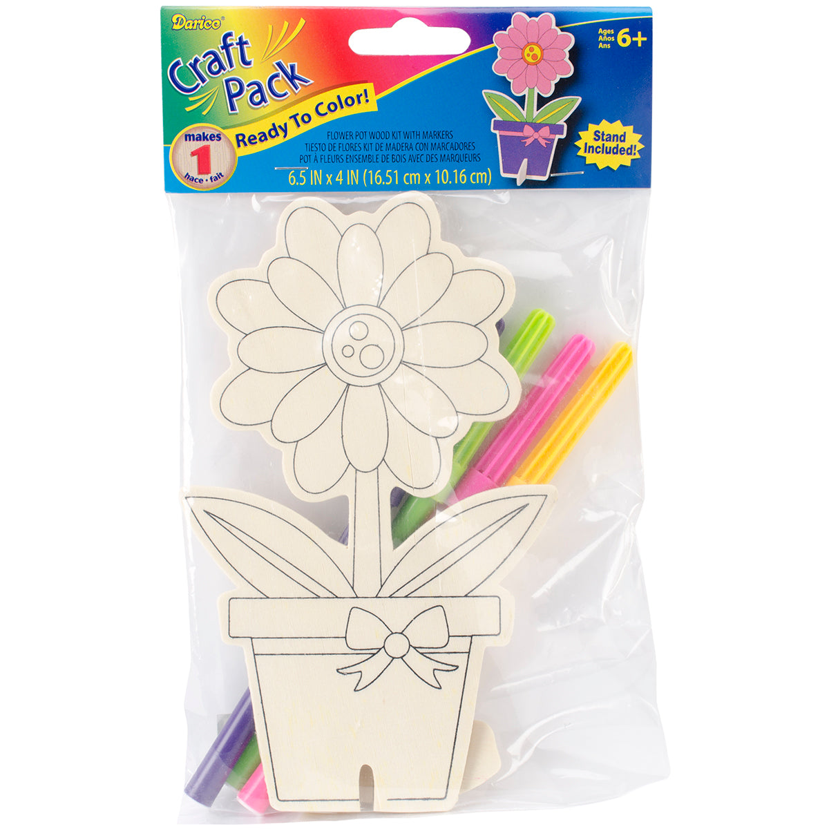Darice Wood Craft Pack - Flower